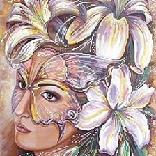 девушка в цветах