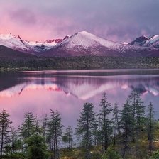 Схема вышивки «Озеро Сыгарымни в Якутии»