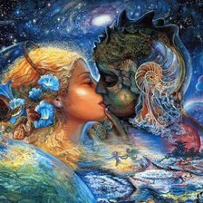 Схема вышивки «Поцелуй»