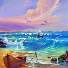 Схема вышивки «Морской пейзаж»