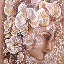 Схема вышивки «девушка орхидея»