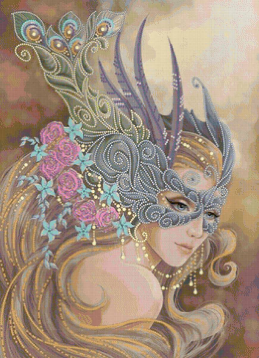 девушка в маске - предпросмотр