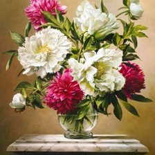 Схема вышивки «Пионы»