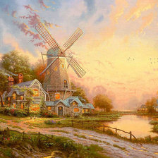 Схема вышивки «Мельница»