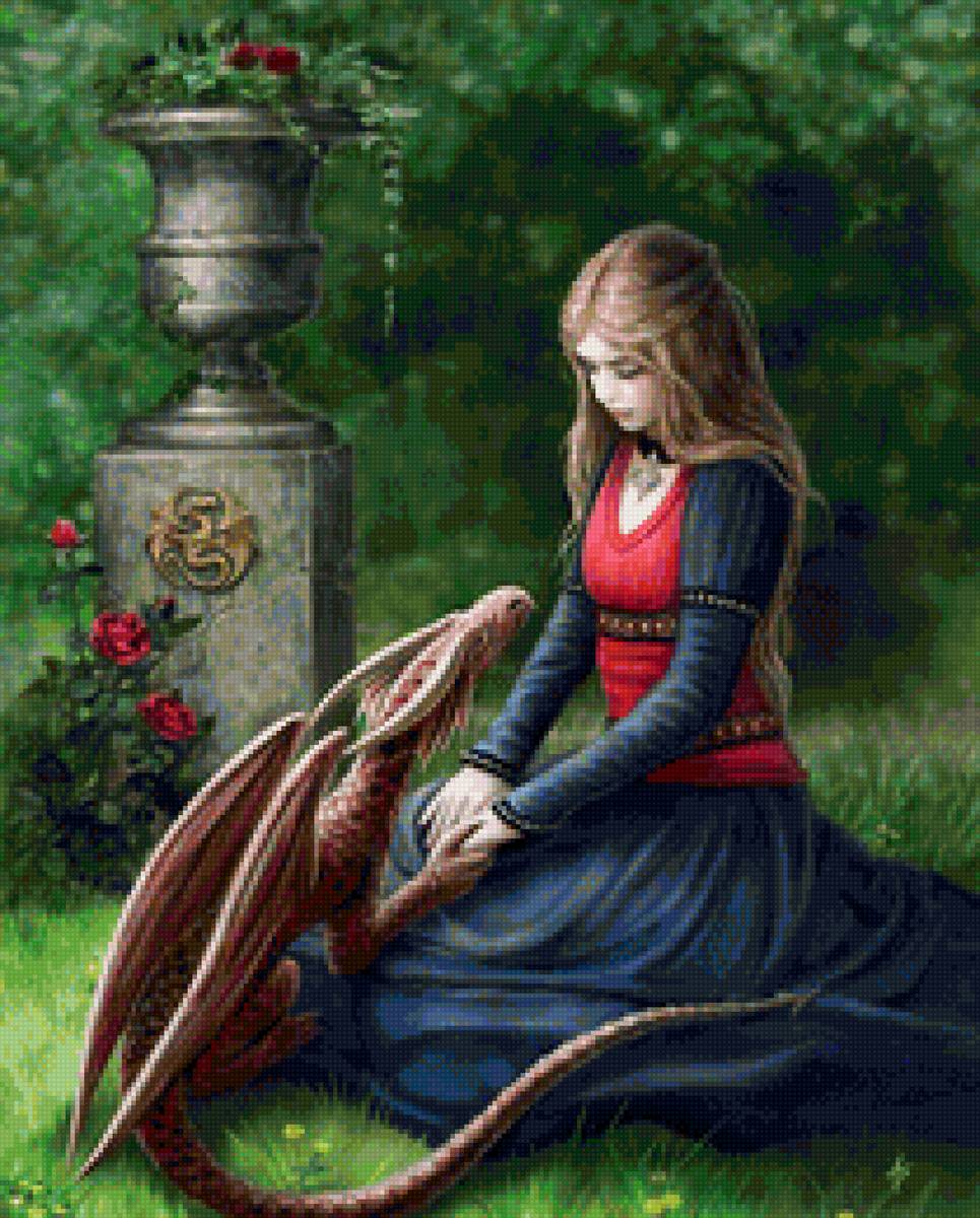 девушка и дракон - предпросмотр