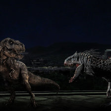 Схема вышивки «Т-Рекс против индоминуса»