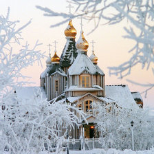 Схема вышивки «Церковь»