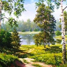 Схема вышивки «лес2»