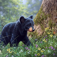 Схема вышивки «мишутка»