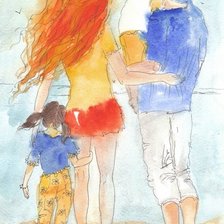 Схема вышивки «семья»