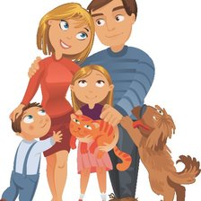 Схема вышивки «семья»