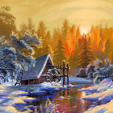 Схема вышивки «пейзаж»