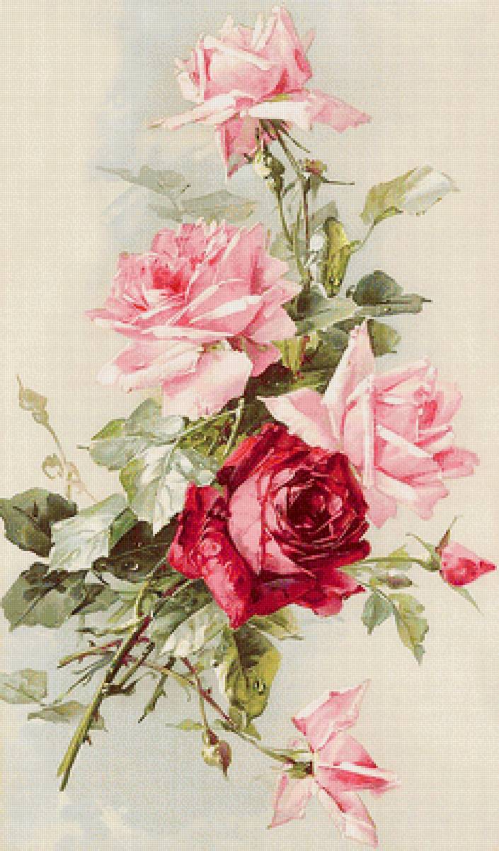 Paul De Longpre - цветы, винтаж - предпросмотр