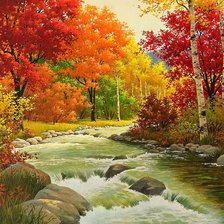 Схема вышивки «"В багрец и золото одетые леса..."»