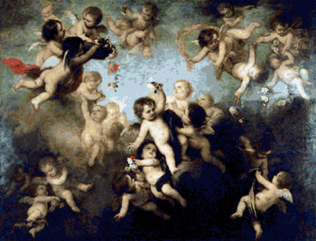 ангелочки - картина - предпросмотр