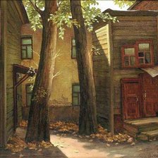 Схема вышивки «дворик из детства»