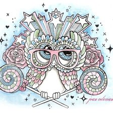 Схема вышивки «Модная сова»