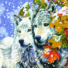 Схема вышивки «он и она»