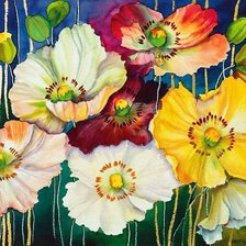 Схема вышивки «маки»