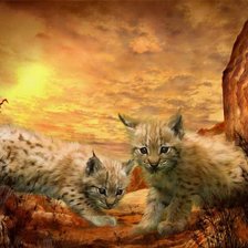 Схема вышивки «рысята»