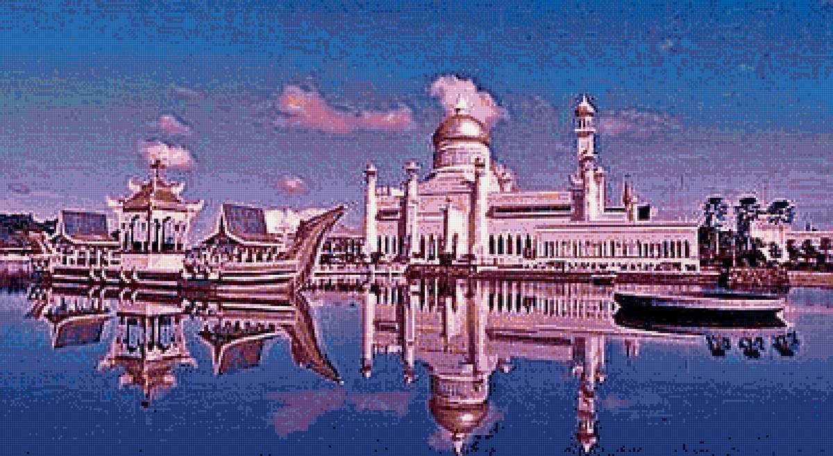 Мечеть Султана Омара Али Сайфуддина - восток, азия, бруней, мечеть - предпросмотр