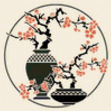 Схема вышивки «вазы с цветами»