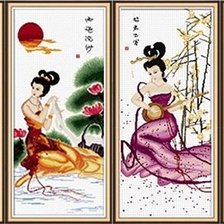 Схема вышивки «леди»