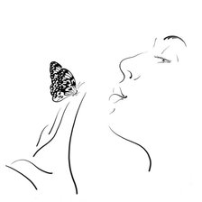 Схема вышивки «Леди. Монохром»