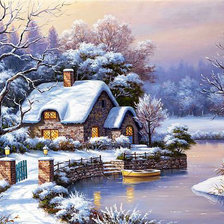 Схема вышивки «домик»