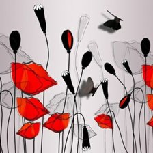 Схема вышивки «Маки»