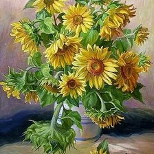 Схема вышивки «подсолнухи»