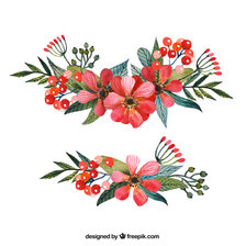 Схема вышивки «цветики»