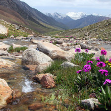 Схема вышивки «горы»