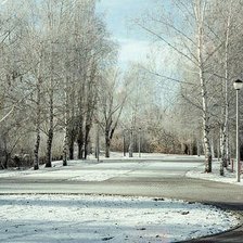 Схема вышивки «зима в городе»
