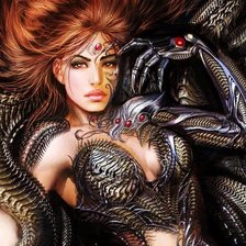 Схема вышивки «фантастическая девушка»