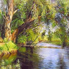 Схема вышивки «плакучая ива»