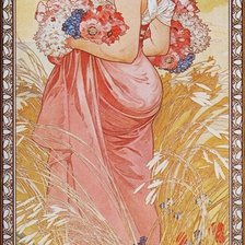 Схема вышивки «Альфонс Муха. Времена года. Лето»