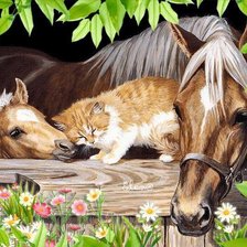 Схема вышивки «во дворе»