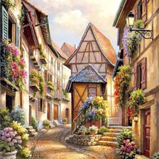 Схема вышивки «городской пейзаж»