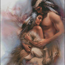 Схема вышивки «индейцы»