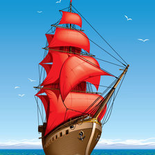 Схема вышивки «Алые паруса»