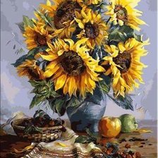 Схема вышивки «Подсолнухи»