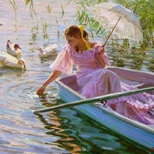 Схема вышивки «Озеро»