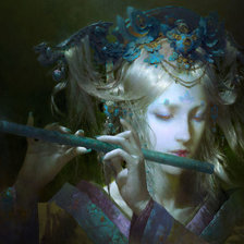 Схема вышивки «фея флейты»