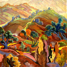 Схема вышивки «Осенний пейзаж»