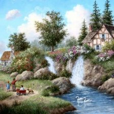 Схема вышивки «на прогулке»