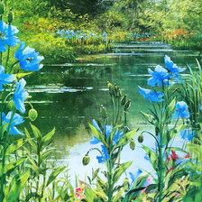 Схема вышивки «Синие маки. Питер Эленшоу»