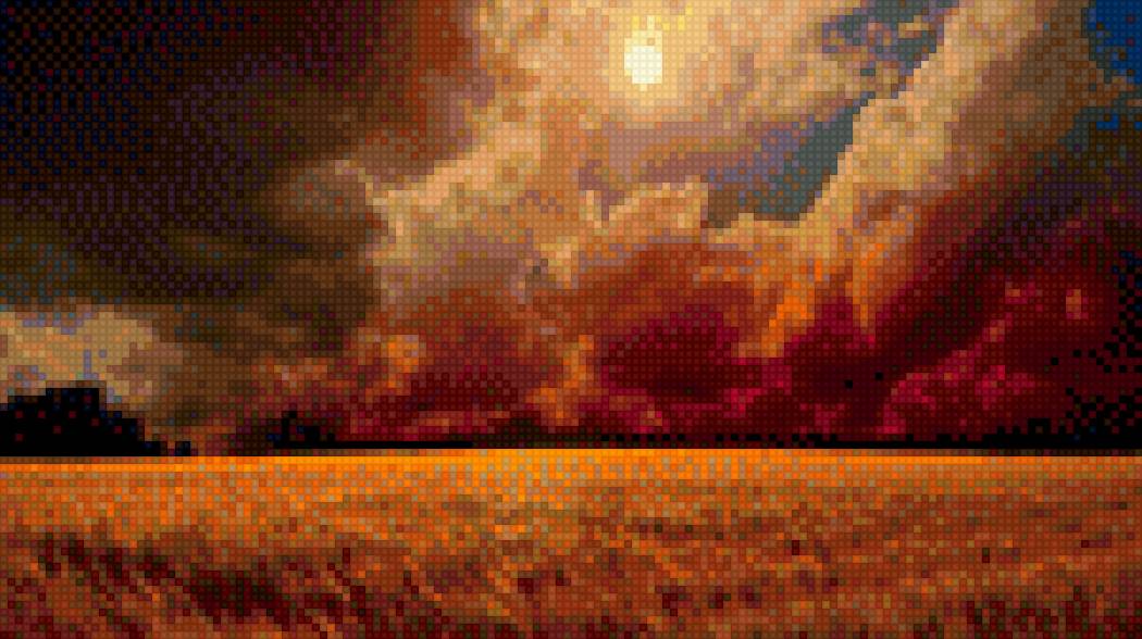 пшеничное поле - очень яркие и сочные цвета - предпросмотр