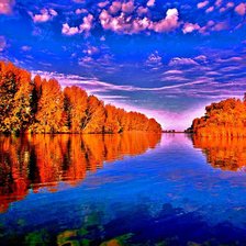 Схема вышивки «Река Волга»