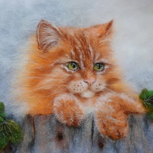 Схема вышивки «котик»